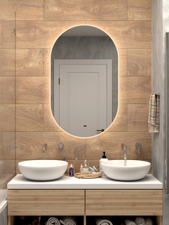 Континент Зеркало Fleur Led 60x100 (бесконтактный сенсор, холодная подсветка)