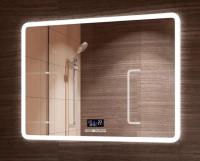 Континент Зеркало Demure Led 120x80 (с часами и подогревом)