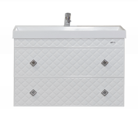 VALENCIA -100 тумба ПОДВЕСНАЯ с 2 ящиками белая Л-Вал01100-011П2Я