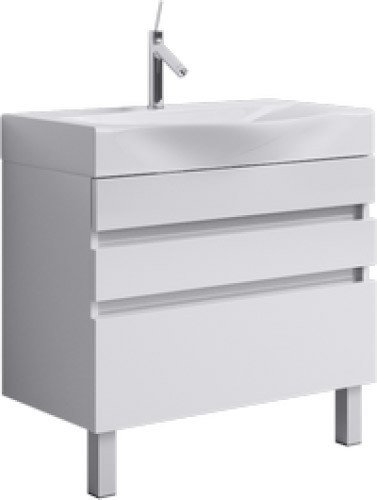 Aqwella Тумба с умывальником Бергамо 100 (белый) Ber.01.10/n/W