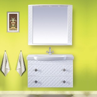 VALENCIA -100 тумба ПОДВЕСНАЯ с 2 ящиками белая Л-Вал01100-011П2Я