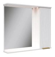 LottyGold 80 зеркало VOLNA [zsLOTTYGD80.R-04], правый, Белый матовый