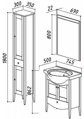 Фото Набор Белюкс АФИНЫ 750