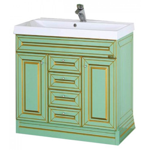 Фото VENA - 90 Тумба с 3 ящ.салатовая патина Л-Вен01090-0733Я