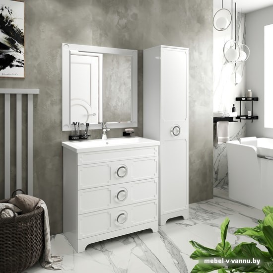 Мебель для ванных комнат Misty Лейла-70 с 3 ящ. белая Пр-Лей01070-013Я