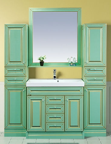 Фото VENA - 90 Тумба с 3 ящ.салатовая патина Л-Вен01090-0733Я