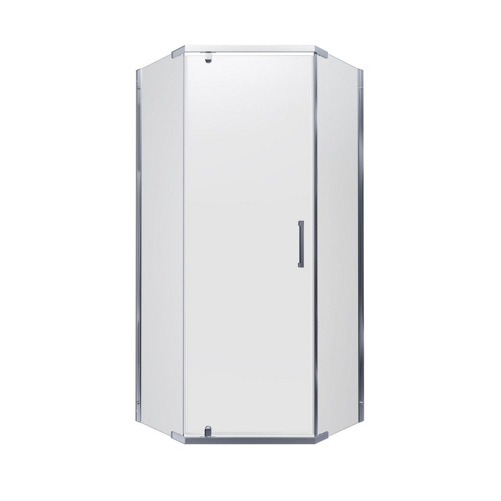 Душевой уголок Triton Дека Хром А1 90х90 без поддона (прозрачное стекло)