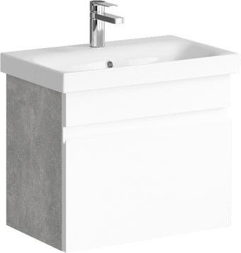 Aqwella Тумба Smart 60 SRT0106BS с умывальником Moduo Slim UM-MOD60SL/1