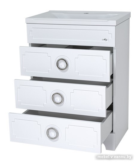 Мебель для ванных комнат Misty Лейла-70 с 3 ящ. белая Пр-Лей01070-013Я