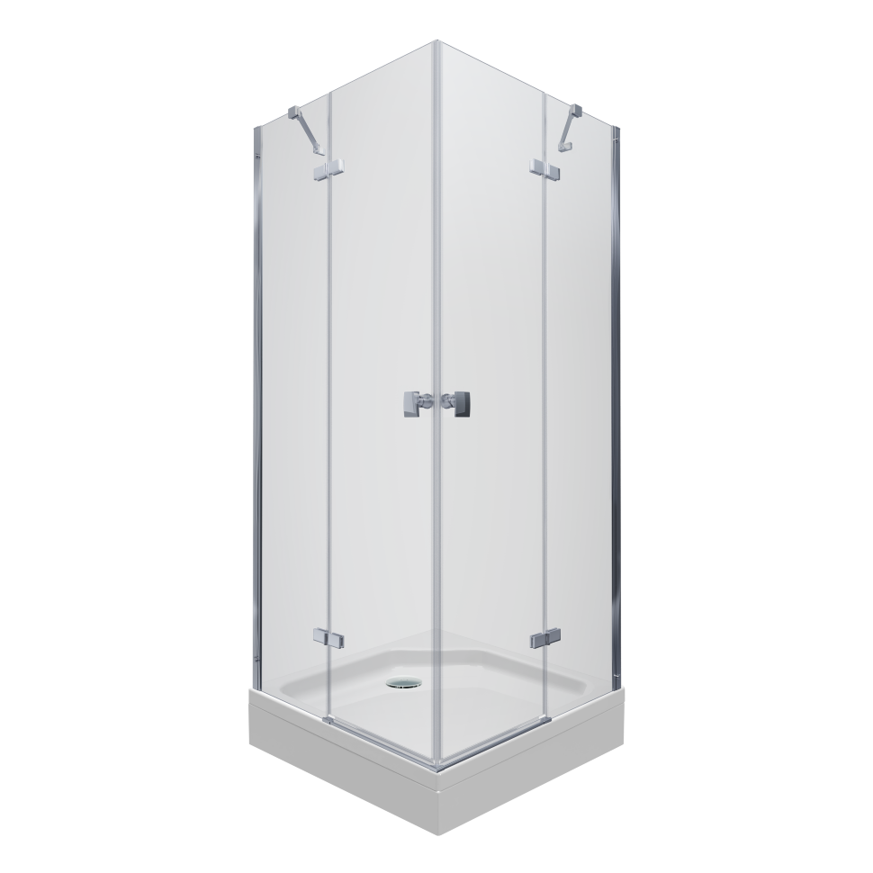 Душевой уголок Triton Дельта А1 Хром 90х90 (прозрачное стекло)