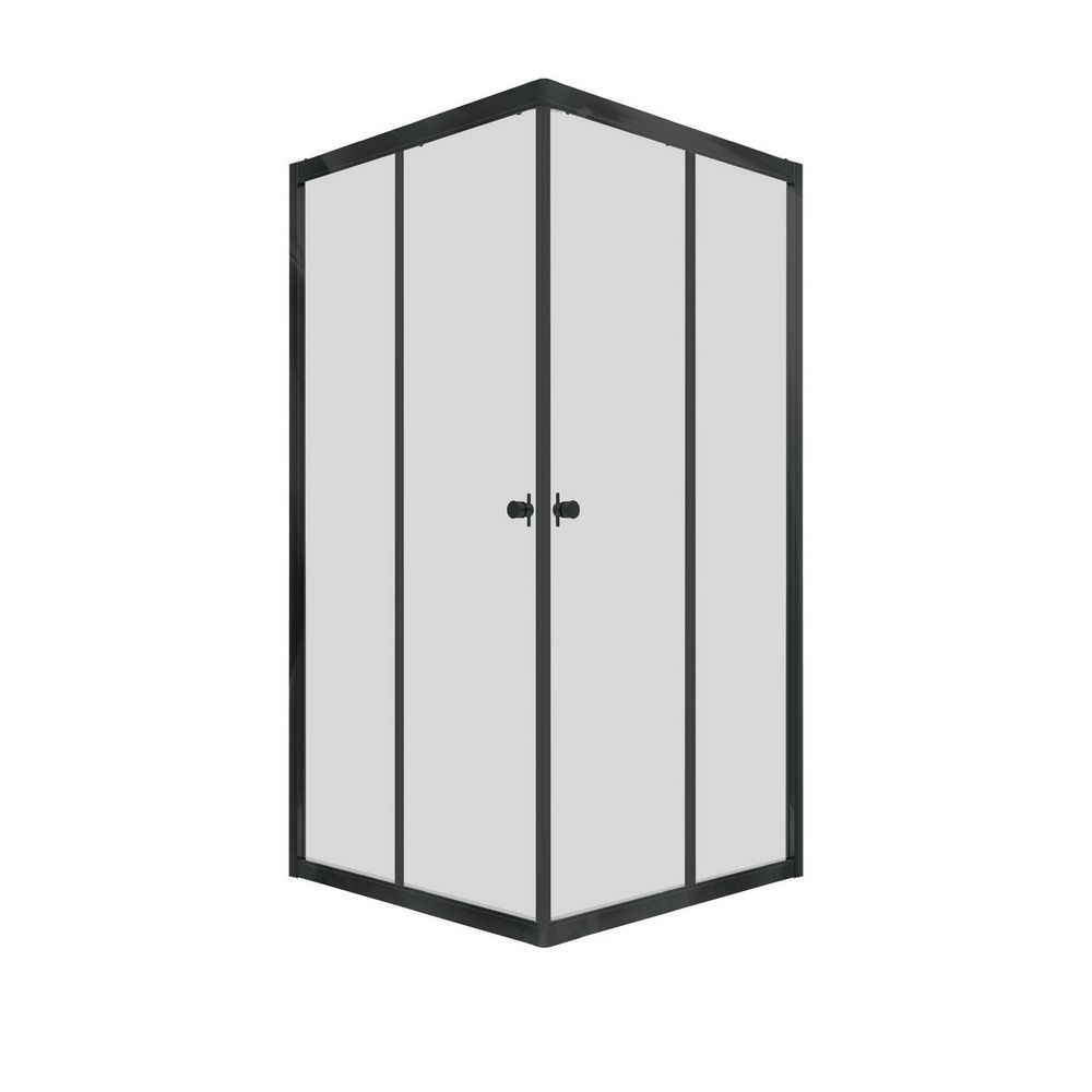Душевой уголок Triton Вента Блэк А 90х90 без поддона (прозрачное стекло)