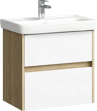 Aqwella Тумба City 60 CI0106DB с умывальником Moduo Slim 60 UM-MOD60SL/1