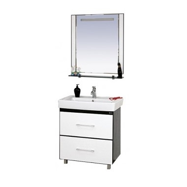 Фото ГРАНД LUX 60 с 2-мя ящиками бело-черная Cristallo Л-Грл01060-2392ЯКс