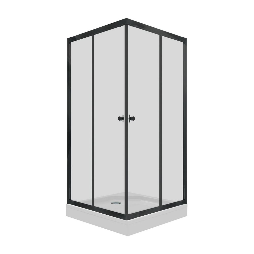 Душевой уголок Triton Вента Блэк А1 100х100 (прозрачное стекло)