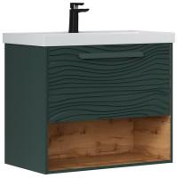 Gleam 80.1Y тумба EQUIL [tpGLEAM80.1Y.N-34], Зеленый камень/Дуб вотан, с нишей