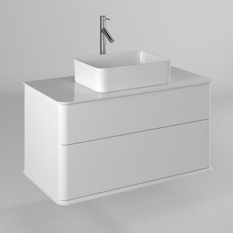 Briz Тумба подвесная Рим 100 с накладным умывальником Креа 500