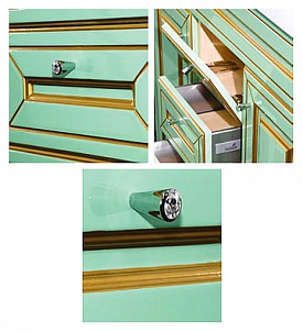 Фото VENA - 90 Тумба с 3 ящ.салатовая патина Л-Вен01090-0733Я