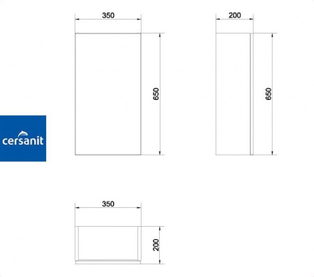 SMART 35 шкафчик Cersanit (S568-002) Фото
