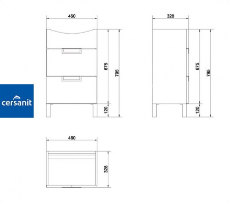 DAHLIA 50 тумба Cersanit под умывальник (S548-010)