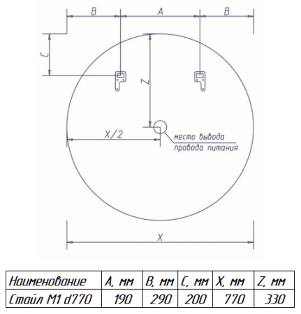 СТАЙЛ M1 d 77 зеркало Misty (ЗЛП58)