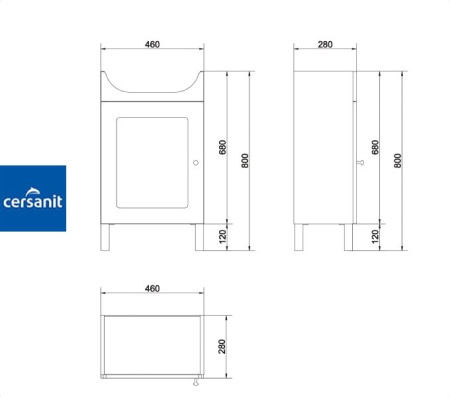 ARTECO 50 тумба Cersanit под умывальник (S625-004-DSM) Фото