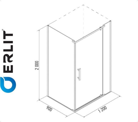 Душевая кабина ERLIT ER 10112H для ванной комнаты