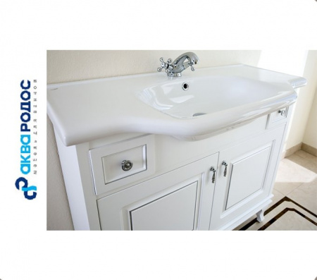 БЕАТРИЧЕ 100 патина золото тумба Аква Родос с умывальником Нью Классик (АР0001658) Фото