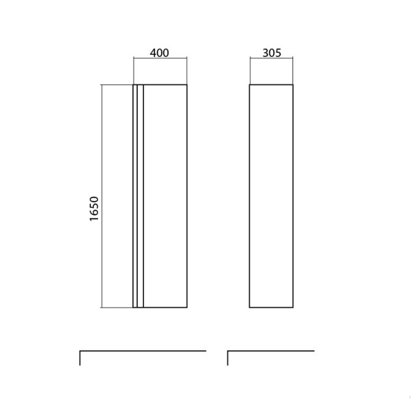 Фото KAPRI 40 шкаф-пенал Аква Родос (ОР0003424)