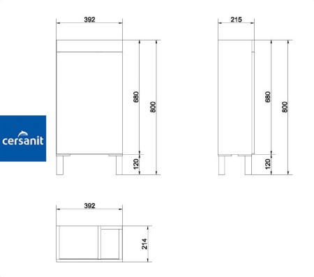 SMART 40 тумба Cersanit под умывальник (S568-023)