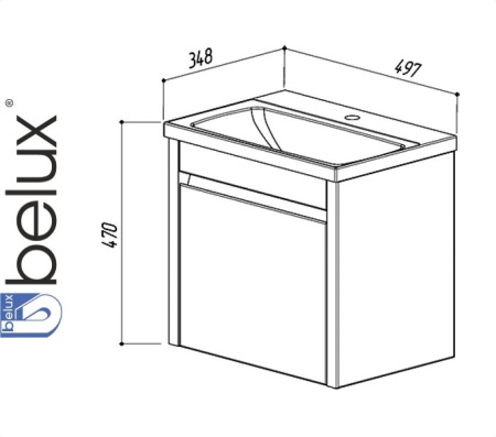 МАДРИД НП 50-01 (1) тумба Белюкс под умывальник (4810924241979) Фото