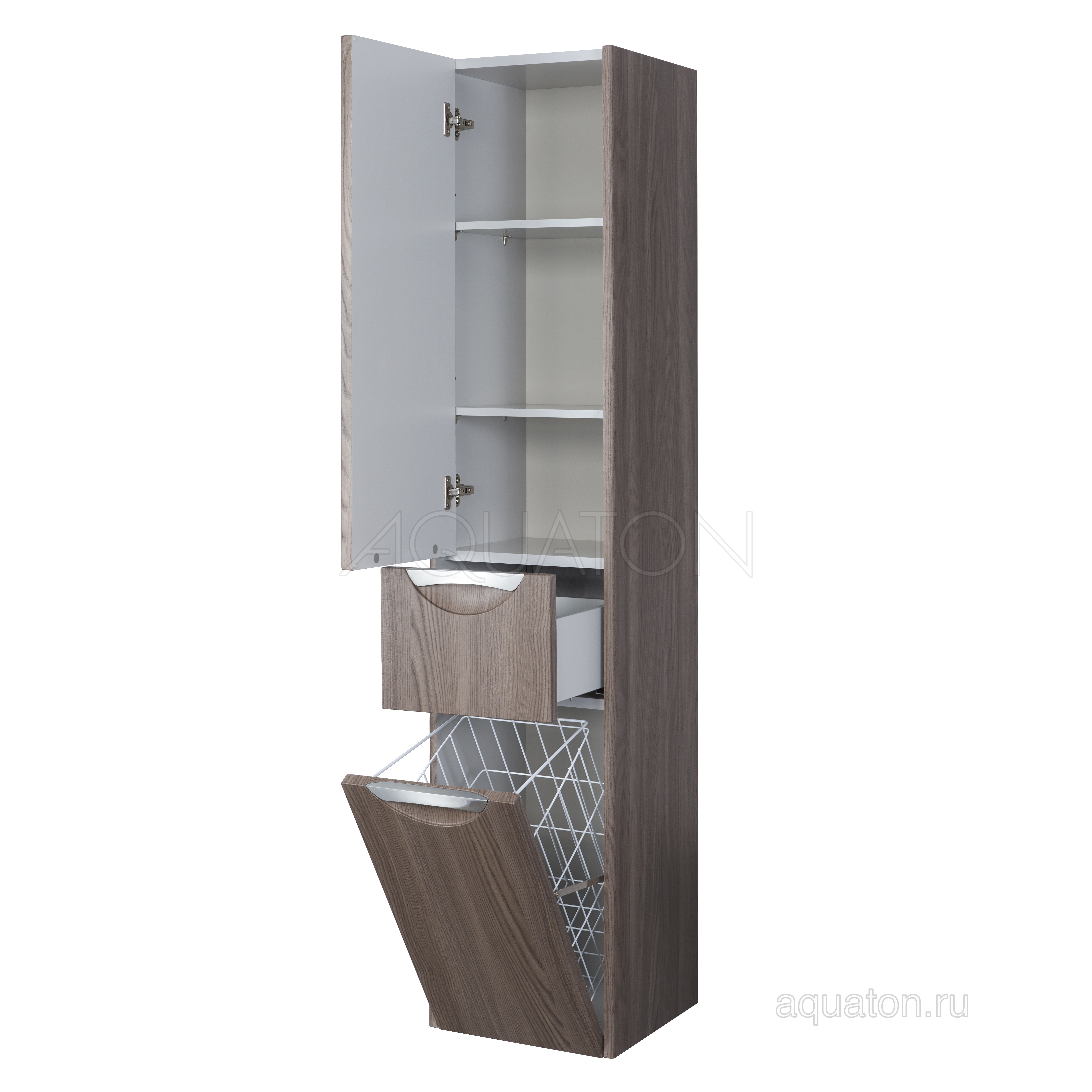 СИЛЬВА левый (1A215603SIW5L) шкаф-пенал Aquaton