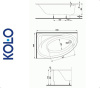 Kolo SPRING 160x100 L / XWA3061 Ванна акриловая (левая, с ножками)