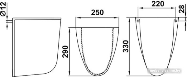 Фото Полупьедестал для умывальника Керамин Люкс CDB00010558