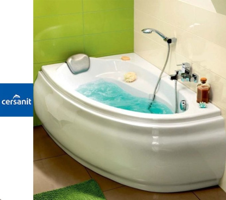 Ванна ассиметричная Церсанит JOANNA 140x90