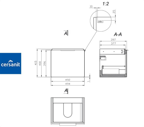 Фото STILLO 50 тумба Cersanit под умывальник (S575-002)