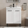 Lago 60.2D (Миранда) тумба EQUIL [tnLAGO60.2D-04], Белый матовый/Дуб сонома