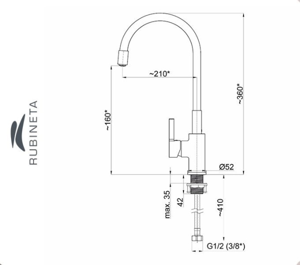 Фото Rubineta FLEXY-33 (BK) для мойки кухни