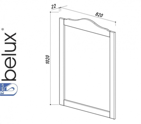 ИМПЕРИЯ В 85 слоновая кость (37) зеркало Белюкс (4810924220721)