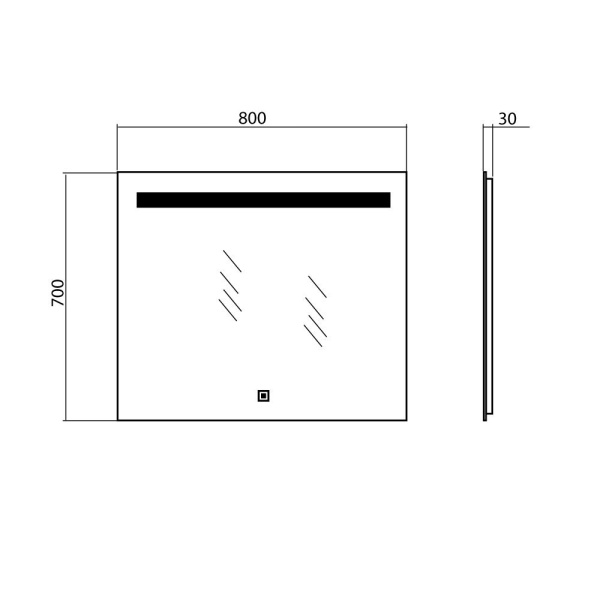Фото БЕТА 80 зеркало Аква Родос (АР0002474)