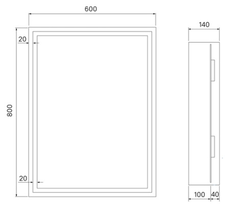 Zodiac, ID зеркало IDDIS [ZOD6000i99], 60 см, с подсветкой