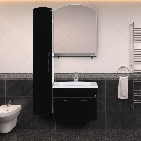 Фото Корсика - 30 Пенал да левый BL - 10G черный рояль Л-Кор05030-02ПоЛ