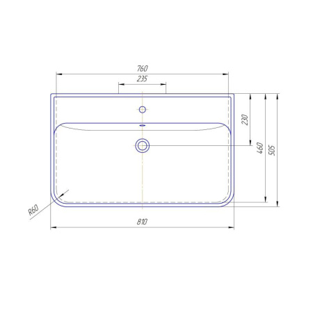 НЬЮ-ЙОРК 80 тумба Misty под умывальник (П-НьюЙ01080-0112ЯП)