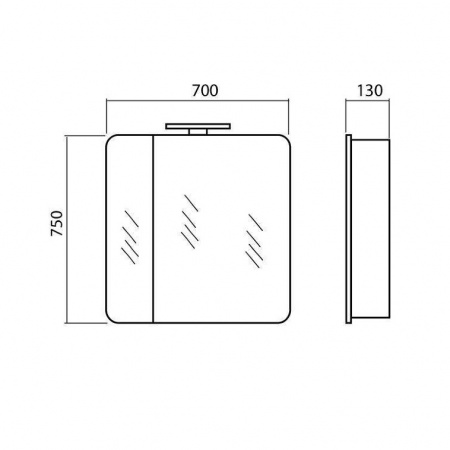 РОМА 70 зеркало Аква Родос (АР0001726) Фото