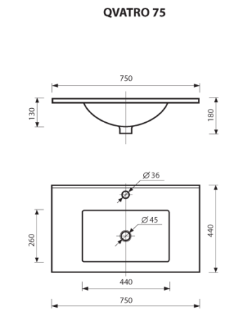 БАРСЕЛОНА 75 тумба Misty под умывальник (П-Брс01075-011П3Я)