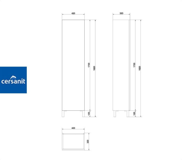 SMART 40 шкаф-пенал Cersanit (S568-007)
