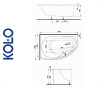 Ванна асимметричная Kolo PROMISE 150x100 Фото