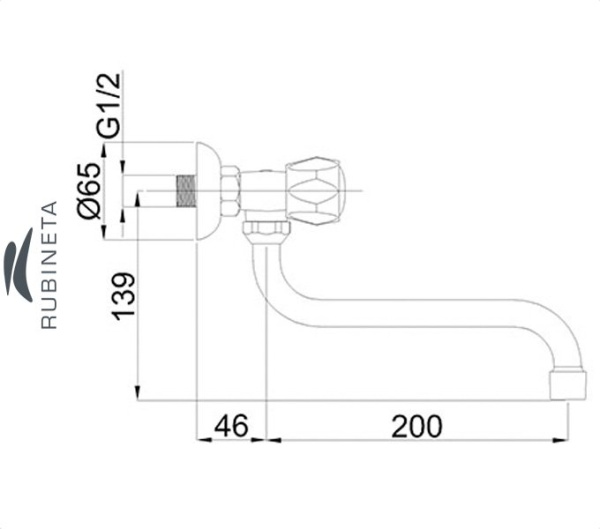 Фото Rubineta R-9 для холодной воды настенный