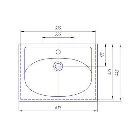 ЛАЙМ 60 тумба Misty под умывальник (Э-Лай01060-2Я) Фото