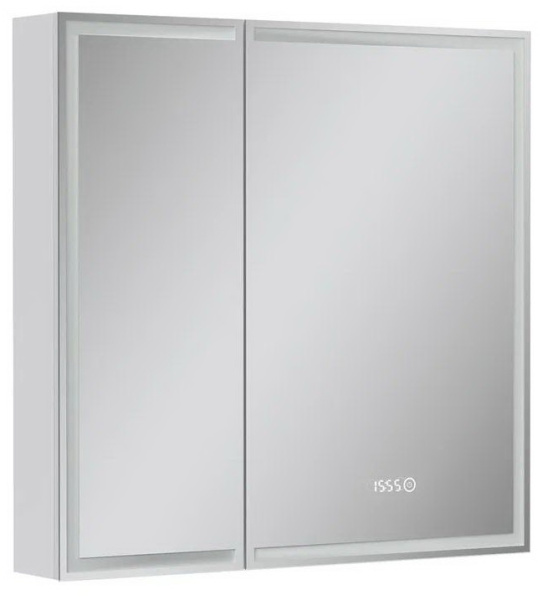 Corner LED 80 зеркало-шкаф EQUIL [szCORNER80], с часами