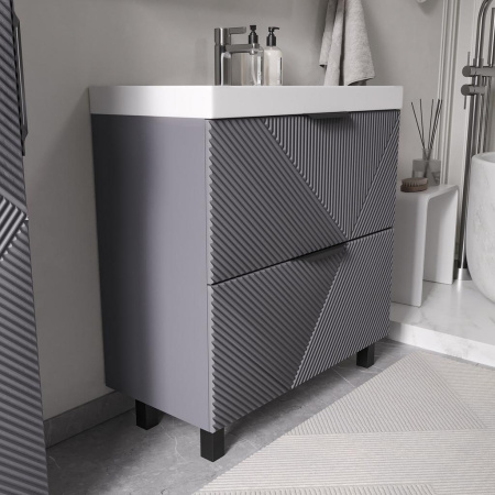 Geometry 80.2Y (9696) тумба VOLNA [tnGEOMETRY80.2Y-07], Графит матовый